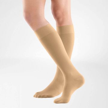 Bauerfeind VenoTrain soft Kniekousen (AD) Caramel