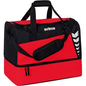 Erima Sporttas Six Wings met bodemvak - Maat S - Rood