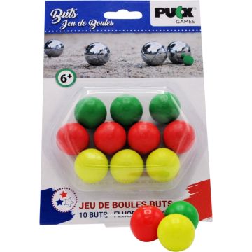 Puck Fluorescerende Jeu de Boules buts - 10 stuks