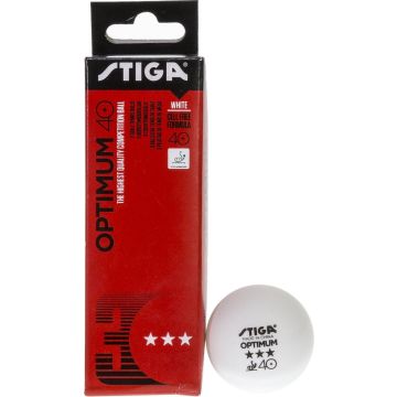 Stiga Tafeltennisbal Optimum 3-sterren - Wit