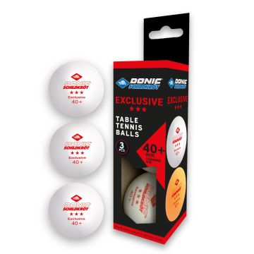 Donic Schildkröt Tafeltennisbal Exclusive 3-sterren - Wit