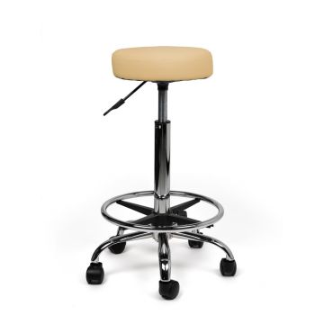 Ergonomische Hoge Tabouret Pro met Voetring - Beige