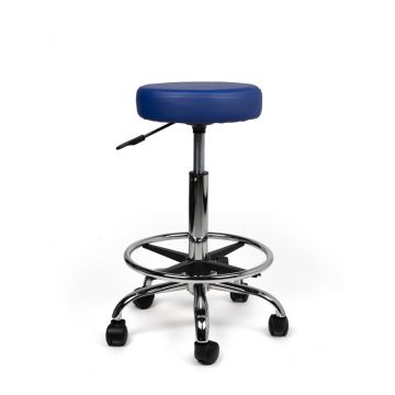 Ergonomische Tabouret Pro met Voetring - Blauw