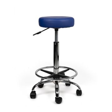 Ergonomische Hoge Tabouret Pro met Voetring - Blauw