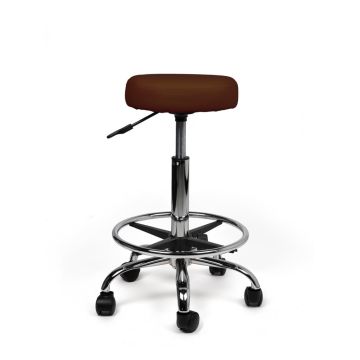 Ergonomische Tabouret Pro met Voetring - Bruin