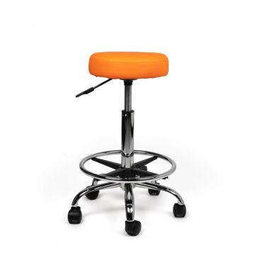 Ergonomische Tabouret Pro met Voetring - Oranje