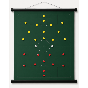 Sportec Oprolbaar magnetisch coachbord - 74 x 100 cm - Futsal