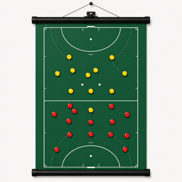 Sportec Oprolbaar magnetisch coachbord - 94 x 105 cm - Hockey