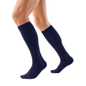 Bauerfeind VenoTrain Act Steunkousen Microvezel Navy