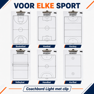Sportec Magnetisch coachbord in omslagmap - Volleybal