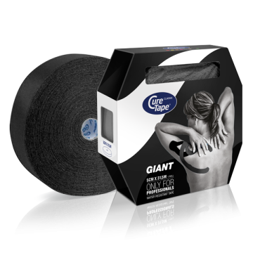 CureTape 5 cm x 31,5 meter (giant roll, zwart)
