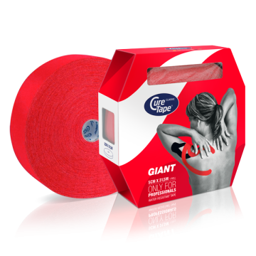 CureTape 5 cm x 31,5 meter (giant roll, rood)