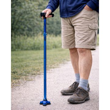 Hurrycane Opvouwbare Wandelstok - Blauw
