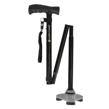 Hurrycane Opvouwbare Wandelstok - Zwart