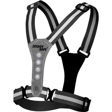 Joggy Safe Hardloopvest met Verlichting - Antraciet