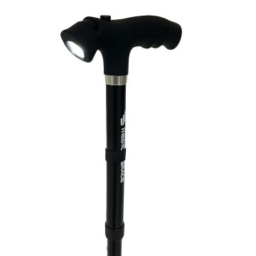 Opvouwbare Wandelstok Zwart met Verlichting