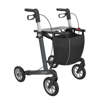Rehasense Server Rollator met Soft Wielen Antraciet