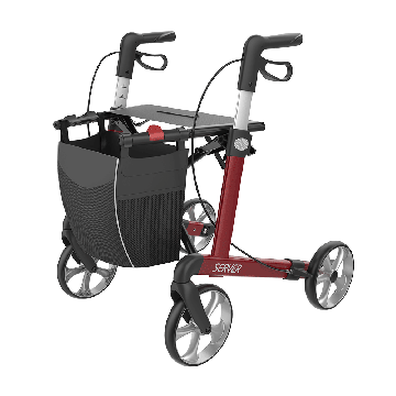 Rehasense Server Rollator Rood