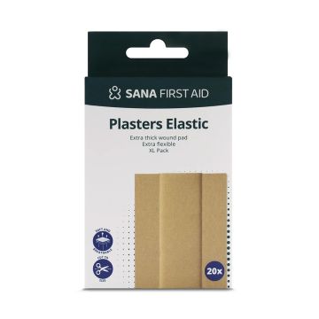 Sana Wondpleister elastisch 10 × 6 cm - 20 stuks