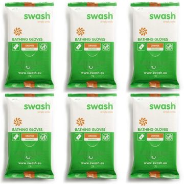 Swash Washandjes Geparfumeerd Oranje - 6 x 8 Stuks