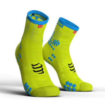 Compressport Proracing Socks V3.0 Run High Fluo Geel