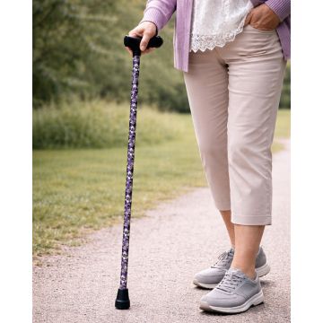 Wandelstok - Bloemen Paars