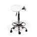 Ergonomische Hoge Zadelkruk Pro met Voetring - Wit