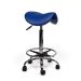 Ergonomische Hoge Zadelkruk Pro met Voetring - Blauw