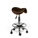 Ergonomische Zadelkruk Pro met Voetring - Bruin