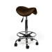 Ergonomische Hoge Zadelkruk Pro met Voetring - Bruin