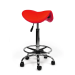 Ergonomische Hoge Zadelkruk Pro met Voetring - Rood