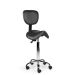Ergonomische Hoge Zadelkruk Pro met Rugleuning - Zwart