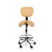 Ergonomische Zadelkruk Pro met Rugleuning en Voetring - Beige