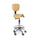 Ergonomische Hoge Zadelkruk Pro met Rugleuning en Voetring - Beige