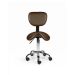 Ergonomische Zadelkruk Pro met Rugleuning - Bruin