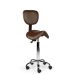 Ergonomische Hoge Zadelkruk Pro met Rugleuning - Bruin