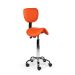 Ergonomische Hoge Zadelkruk Pro met Rugleuning - Oranje