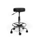 Ergonomische Tabouret Pro met Voetring - Zwart