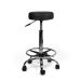 Ergonomische Hoge Tabouret Pro met Voetring - Zwart