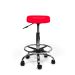 Ergonomische Tabouret Pro met Voetring - Rood