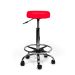 Ergonomische Hoge Tabouret Pro met Voetring - Rood