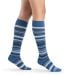Sigvaris Microfiber Shades Steunkousen Dames Gestreept Blauw