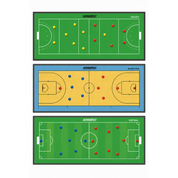 Sportec Magnetisch basketbalcoachbord - 90 x 60 cm