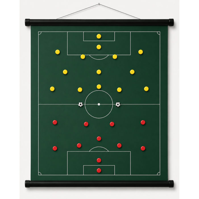 Sportec Oprolbaar magnetisch coachbord - 74 x 100 cm - Futsal