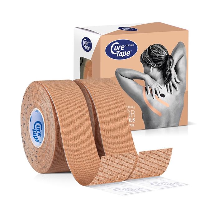 CureTape Classic 5m x 2,5cm - 2 rollen - Beige