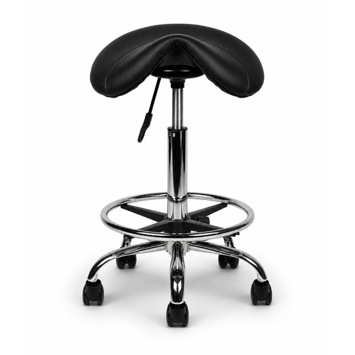 Ergonomische Zadelkruk Pro met Voetring - Zwart