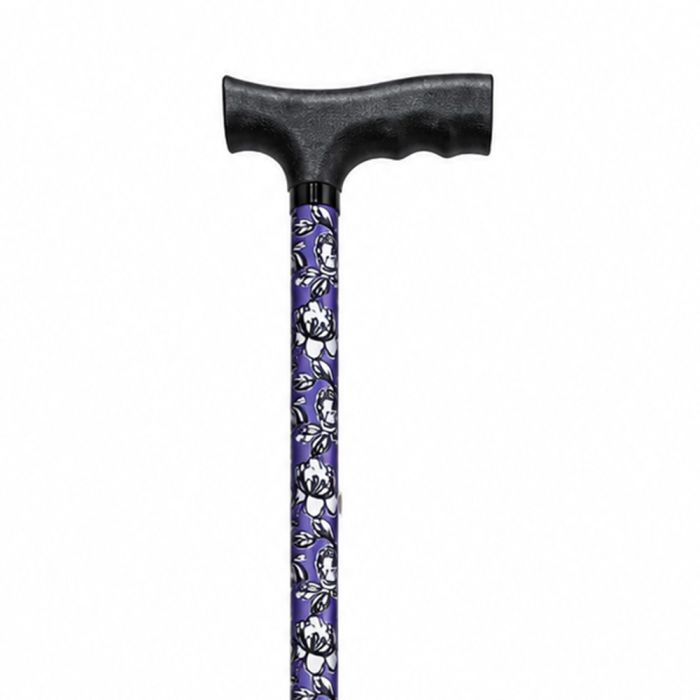 Wandelstok - Bloemen Paars