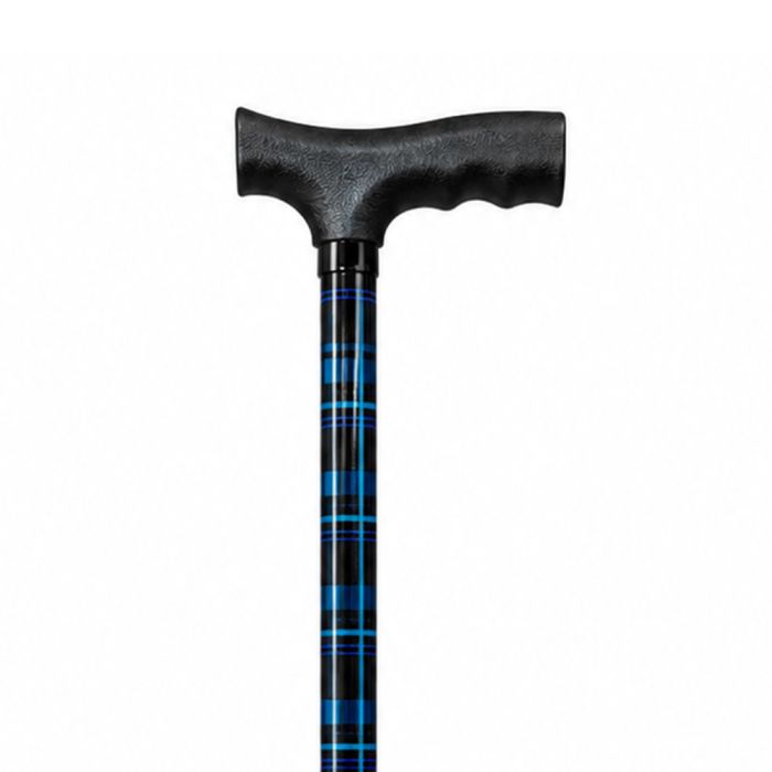 Wandelstok - Gestreept Blauw