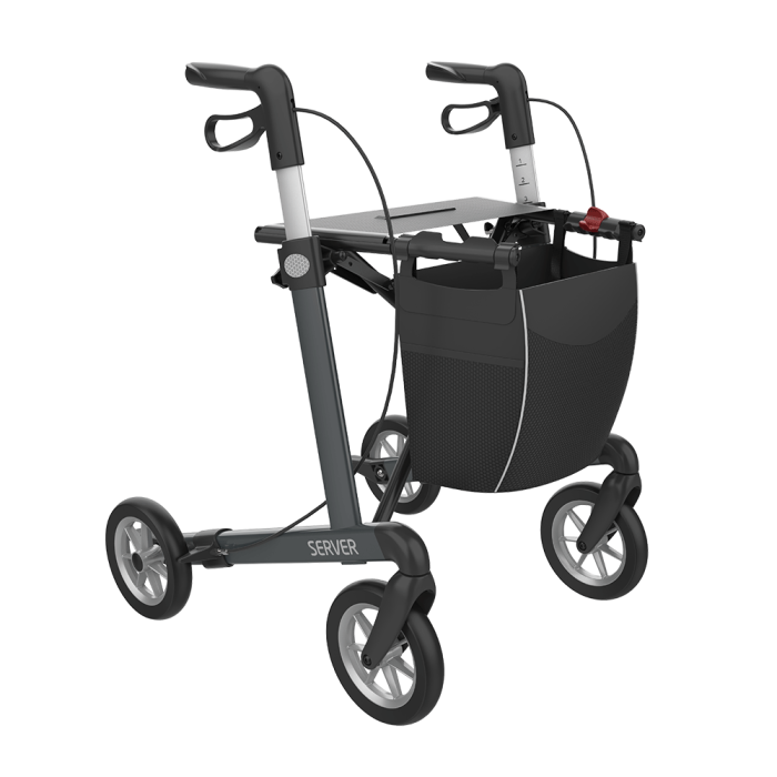 Rehasense Server Rollator met Soft Wielen Antraciet