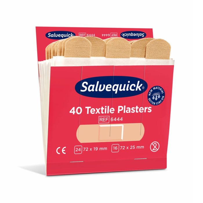 Salvequick 6444 navulling Textielpleisters 40 stuks 